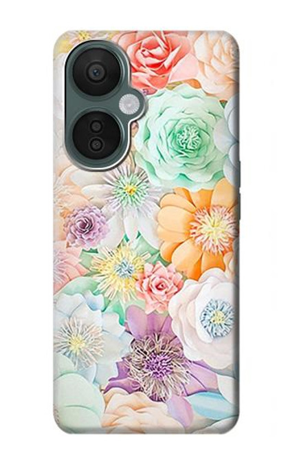 W3705 Pastel Floral Flower Hard Case and Leather Flip Case For OnePlus Nord CE 3 Lite, Nord N30 5G