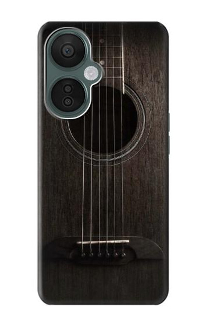 W3834 Old Woods Black Guitar Hard Case and Leather Flip Case For OnePlus Nord CE 3 Lite, Nord N30 5G