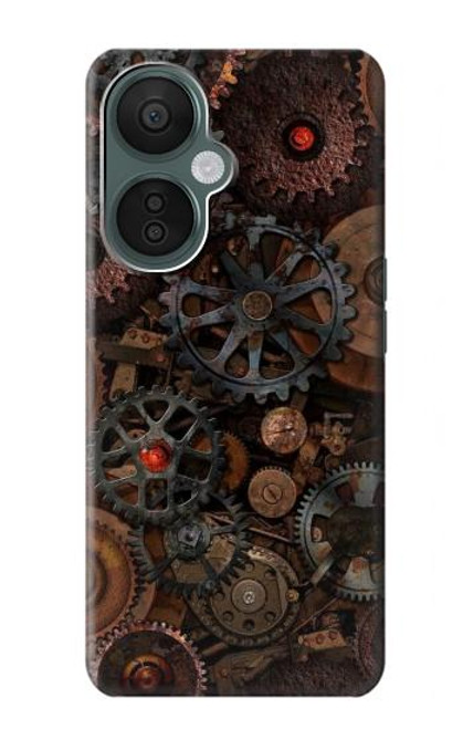 W3884 Steampunk Mechanical Gears Hard Case and Leather Flip Case For OnePlus Nord CE 3 Lite, Nord N30 5G