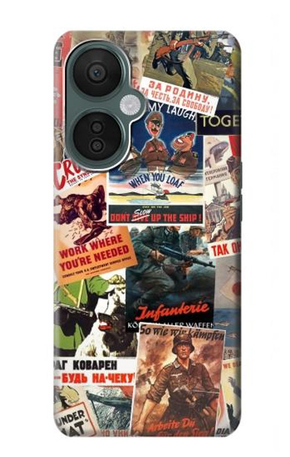W3905 Vintage Army Poster Hard Case and Leather Flip Case For OnePlus Nord CE 3 Lite, Nord N30 5G