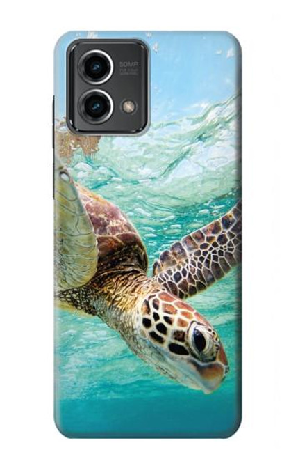 W1377 Ocean Sea Turtle Hard Case and Leather Flip Case For Motorola Moto G Stylus 5G (2023)