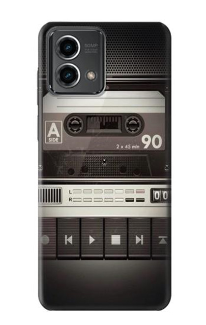 W3501 Vintage Cassette Player Hard Case and Leather Flip Case For Motorola Moto G Stylus 5G (2023)