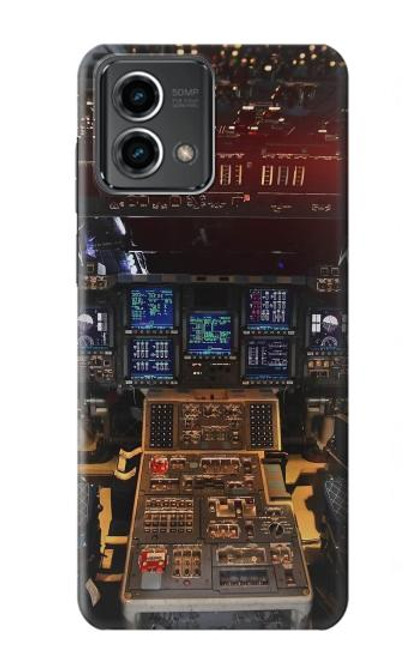 W3836 Airplane Cockpit Hard Case and Leather Flip Case For Motorola Moto G Stylus 5G (2023)