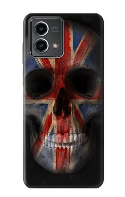 W3848 United Kingdom Flag Skull Hard Case and Leather Flip Case For Motorola Moto G Stylus 5G (2023)