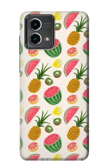 W3883 Fruit Pattern Hard Case and Leather Flip Case For Motorola Moto G Stylus 5G (2023)