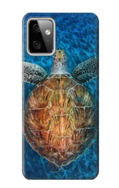 W1249 Blue Sea Turtle Hard Case and Leather Flip Case For Motorola Moto G Power (2023) 5G