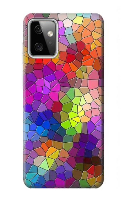 W3677 Colorful Brick Mosaics Hard Case and Leather Flip Case For Motorola Moto G Power (2023) 5G