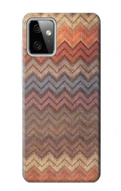 W3752 Zigzag Fabric Pattern Graphic Printed Hard Case and Leather Flip Case For Motorola Moto G Power (2023) 5G