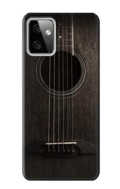 W3834 Old Woods Black Guitar Hard Case and Leather Flip Case For Motorola Moto G Power (2023) 5G