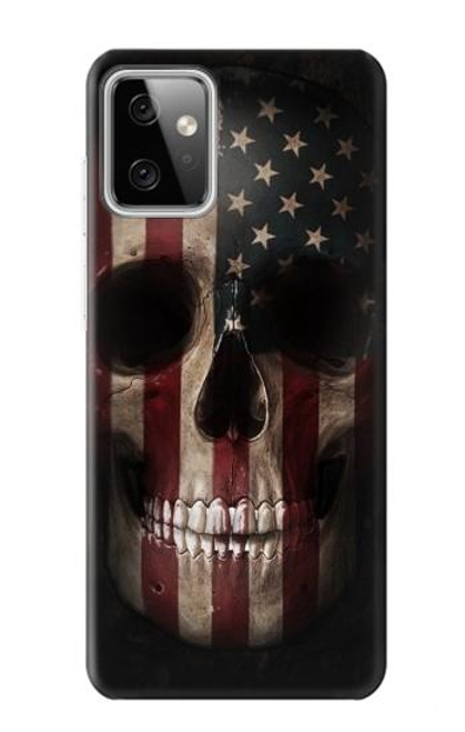 W3850 American Flag Skull Hard Case and Leather Flip Case For Motorola Moto G Power (2023) 5G