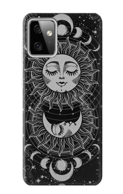 W3854 Mystical Sun Face Crescent Moon Hard Case and Leather Flip Case For Motorola Moto G Power (2023) 5G
