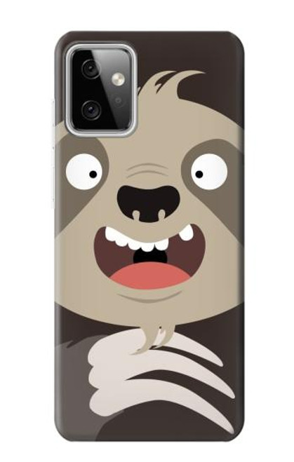 W3855 Sloth Face Cartoon Hard Case and Leather Flip Case For Motorola Moto G Power (2023) 5G