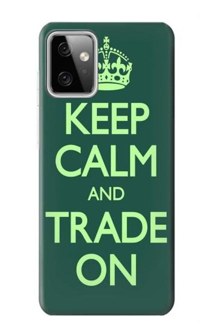 W3862 Keep Calm and Trade On Hard Case and Leather Flip Case For Motorola Moto G Power (2023) 5G