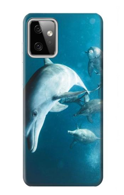 W3878 Dolphin Hard Case and Leather Flip Case For Motorola Moto G Power (2023) 5G