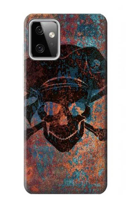 W3895 Pirate Skull Metal Hard Case and Leather Flip Case For Motorola Moto G Power (2023) 5G