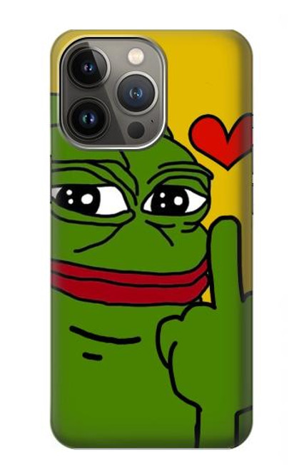 W3945 Pepe Love Middle Finger Hard Case and Leather Flip Case For iPhone 13