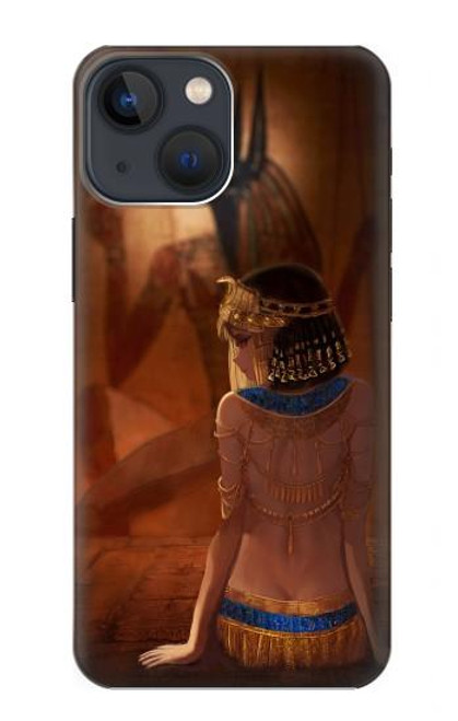 W3919 Egyptian Queen Cleopatra Anubis Hard Case and Leather Flip Case For iPhone 13 mini