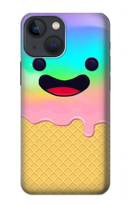 W3939 Ice Cream Cute Smile Hard Case and Leather Flip Case For iPhone 13 mini