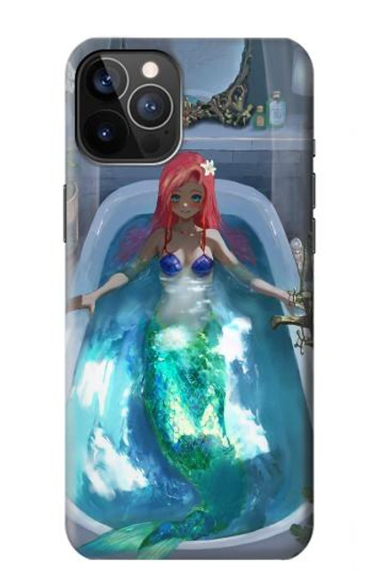 W3912 Cute Little Mermaid Aqua Spa Hard Case and Leather Flip Case For iPhone 12, iPhone 12 Pro