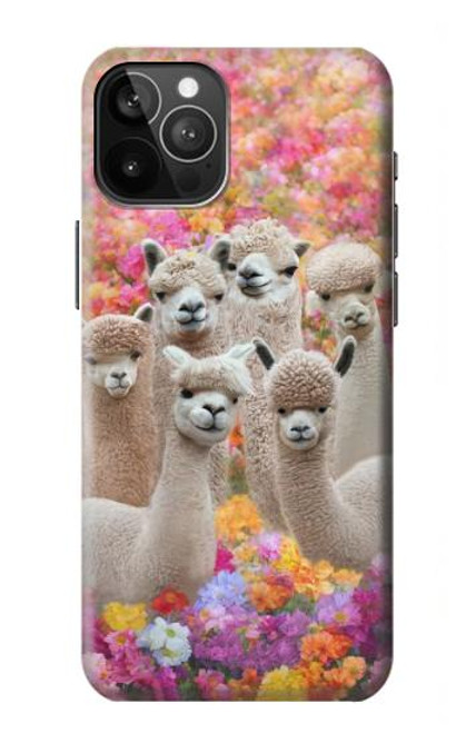 W3916 Alpaca Family Baby Alpaca Hard Case and Leather Flip Case For iPhone 12 Pro Max
