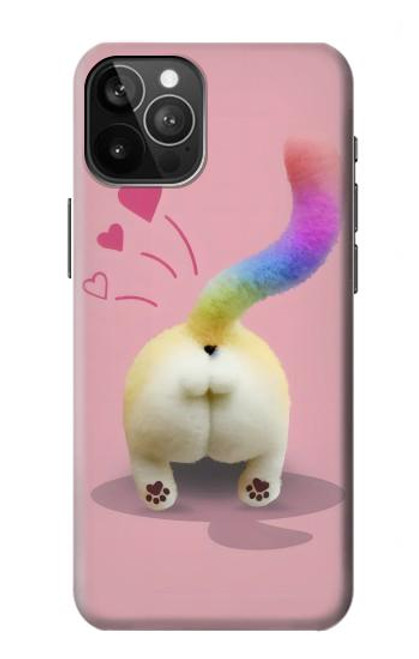 W3923 Cat Bottom Rainbow Tail Hard Case and Leather Flip Case For iPhone 12 Pro Max