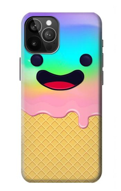 W3939 Ice Cream Cute Smile Hard Case and Leather Flip Case For iPhone 12 Pro Max