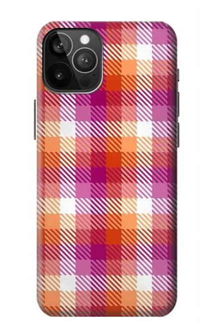 W3941 LGBT Lesbian Pride Flag Plaid Hard Case and Leather Flip Case For iPhone 12 Pro Max