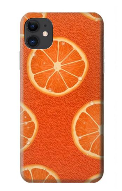 W3946 Seamless Orange Pattern Hard Case and Leather Flip Case For iPhone 11