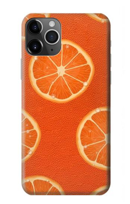 W3946 Seamless Orange Pattern Hard Case and Leather Flip Case For iPhone 11 Pro