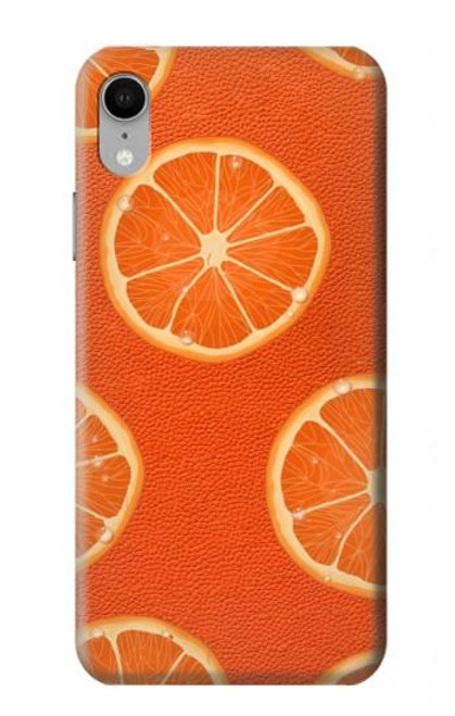 W3946 Seamless Orange Pattern Hard Case and Leather Flip Case For iPhone XR