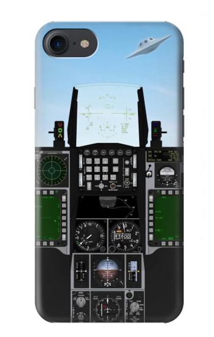 W3933 Fighter Aircraft UFO Hard Case and Leather Flip Case For iPhone 7, iPhone 8, iPhone SE (2020) (2022)