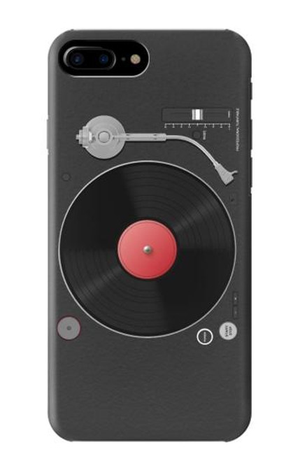 W3952 Turntable Vinyl Record Player Graphic Hard Case and Leather Flip Case For iPhone 7 Plus, iPhone 8 Plus