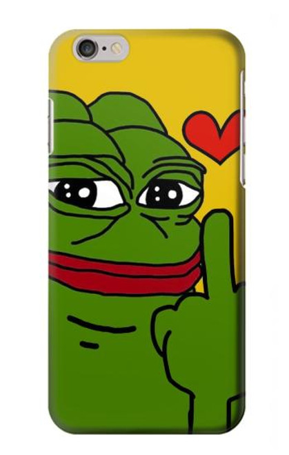W3945 Pepe Love Middle Finger Hard Case and Leather Flip Case For iPhone 6 Plus, iPhone 6s Plus