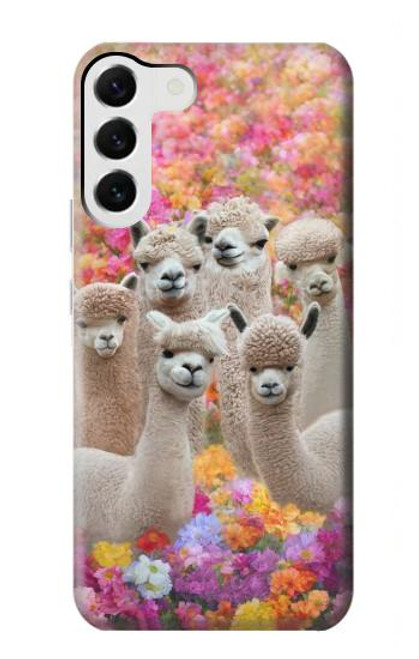 W3916 Alpaca Family Baby Alpaca Hard Case and Leather Flip Case For Samsung Galaxy S23 Plus