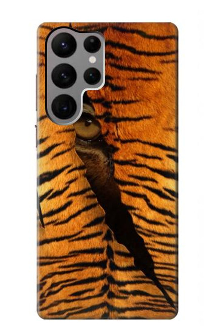 W3951 Tiger Eye Tear Marks Hard Case and Leather Flip Case For Samsung Galaxy S23 Ultra