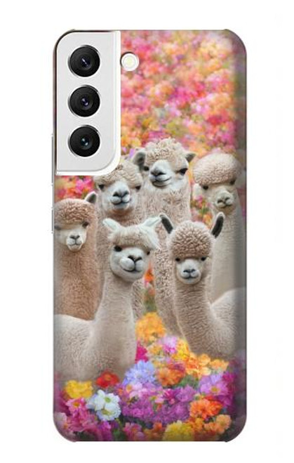 W3916 Alpaca Family Baby Alpaca Hard Case and Leather Flip Case For Samsung Galaxy S22