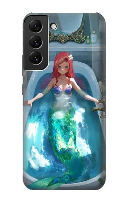 W3911 Cute Little Mermaid Aqua Spa Hard Case and Leather Flip Case For Samsung Galaxy S22 Plus