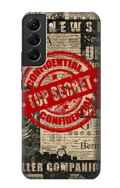 W3937 Text Top Secret Art Vintage Hard Case and Leather Flip Case For Samsung Galaxy S22 Plus