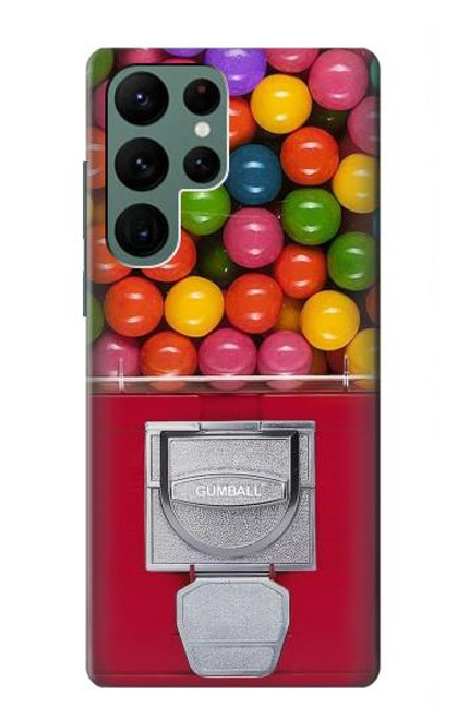 W3938 Gumball Capsule Game Graphic Hard Case and Leather Flip Case For Samsung Galaxy S22 Ultra