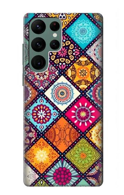 W3943 Maldalas Pattern Hard Case and Leather Flip Case For Samsung Galaxy S22 Ultra