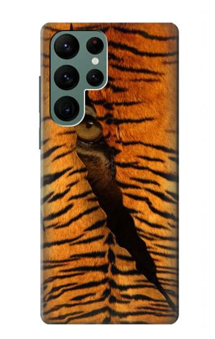 W3951 Tiger Eye Tear Marks Hard Case and Leather Flip Case For Samsung Galaxy S22 Ultra