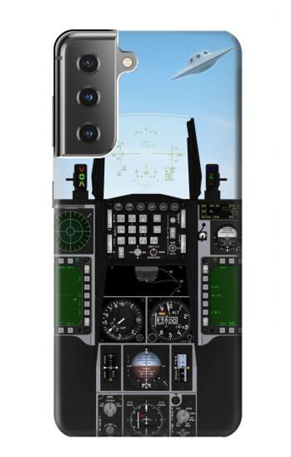 W3933 Fighter Aircraft UFO Hard Case and Leather Flip Case For Samsung Galaxy S21 Plus 5G, Galaxy S21+ 5G