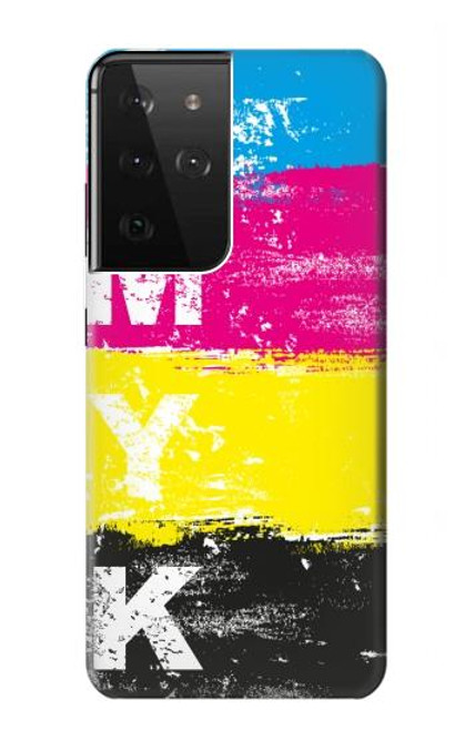 W3930 Cyan Magenta Yellow Key Hard Case and Leather Flip Case For Samsung Galaxy S21 Ultra 5G