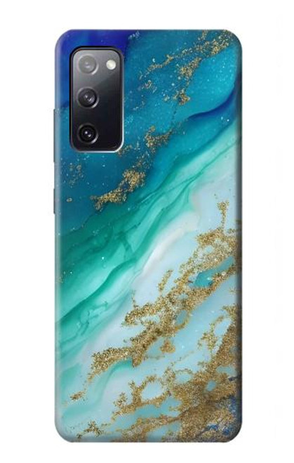 W3920 Abstract Ocean Blue Color Mixed Emerald Hard Case and Leather Flip Case For Samsung Galaxy S20 FE