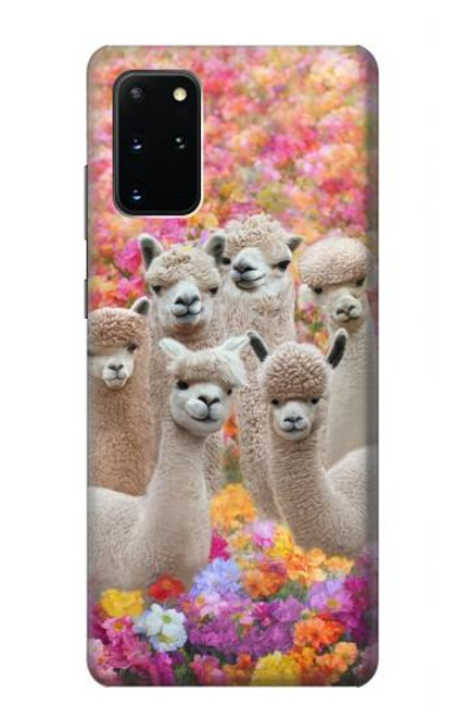 W3916 Alpaca Family Baby Alpaca Hard Case and Leather Flip Case For Samsung Galaxy S20 Plus, Galaxy S20+