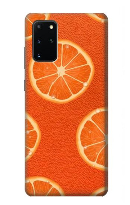 W3946 Seamless Orange Pattern Hard Case and Leather Flip Case For Samsung Galaxy S20 Plus, Galaxy S20+