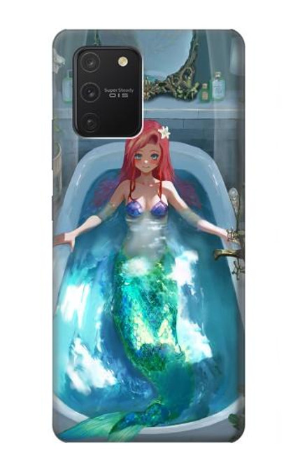 W3911 Cute Little Mermaid Aqua Spa Hard Case and Leather Flip Case For Samsung Galaxy S10 Lite