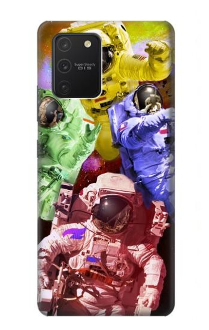 W3914 Colorful Nebula Astronaut Suit Galaxy Hard Case and Leather Flip Case For Samsung Galaxy S10 Lite