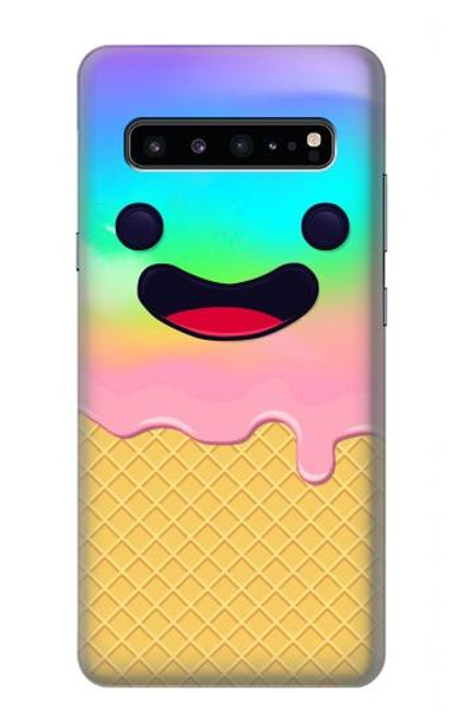 W3939 Ice Cream Cute Smile Hard Case and Leather Flip Case For Samsung Galaxy S10 5G