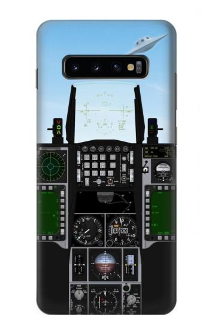 W3933 Fighter Aircraft UFO Hard Case and Leather Flip Case For Samsung Galaxy S10 Plus